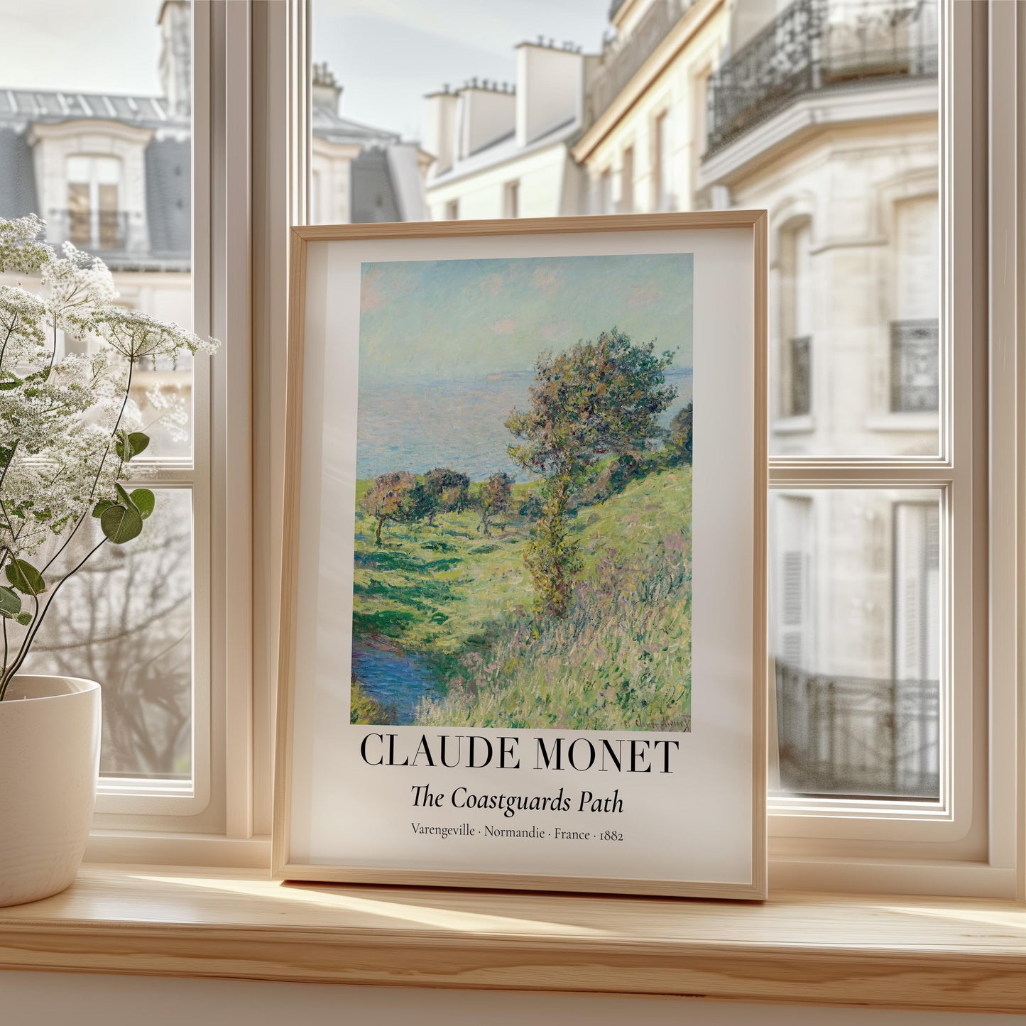 Claude Monet Poster · Küstenweg Varengeville 1882 · Vintage · Normandie Landschaft · Impressionismus Kunstdruck · Natur Deko ohne Rahmen