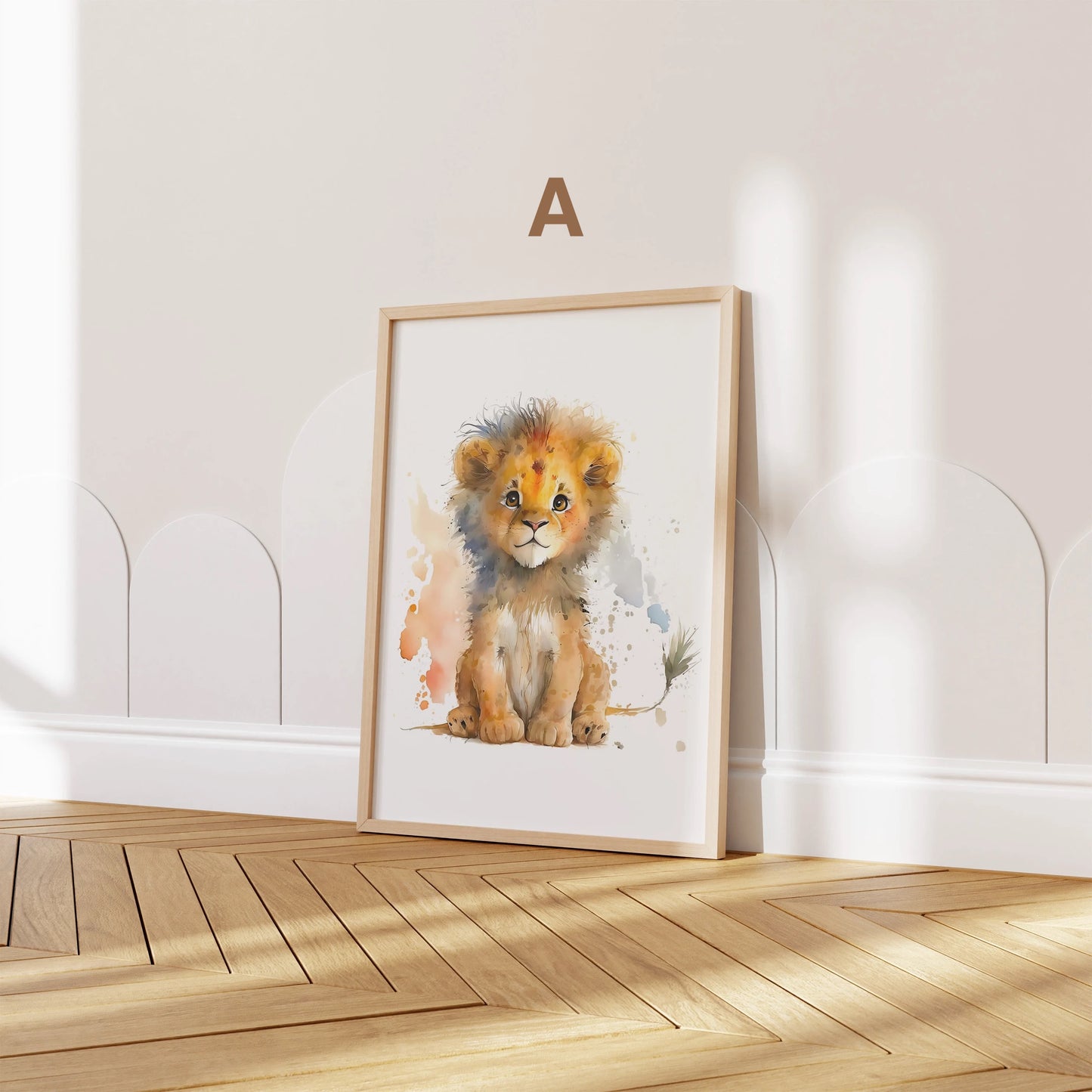 Poster Kinderzimmer Tiere Wald Dschungel Aquarell I Kinderzimmer Bilder I Wand Deko I Kunst Druck I Deko Print I ohne Rahmen