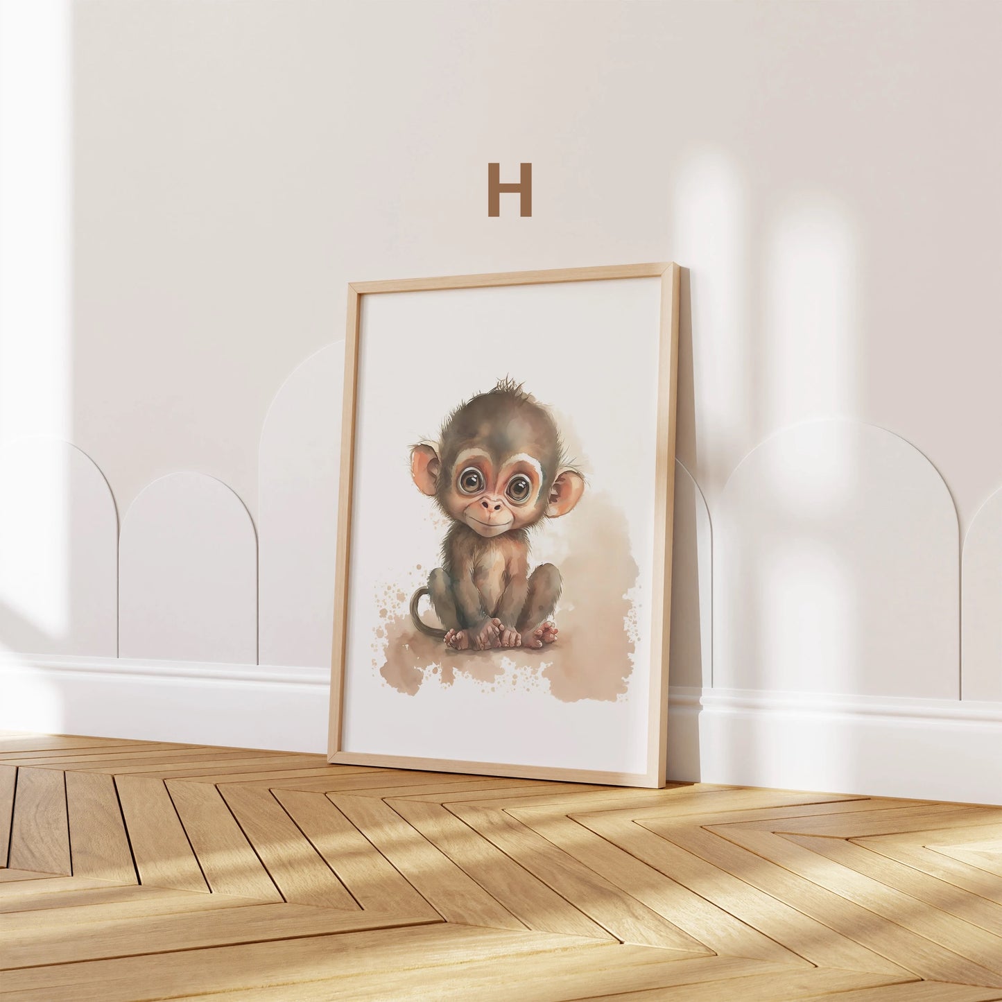Poster Kinderzimmer Tiere Wald Dschungel Aquarell I Kinderzimmer Bilder I Wand Deko I Kunst Druck I Deko Print I ohne Rahmen