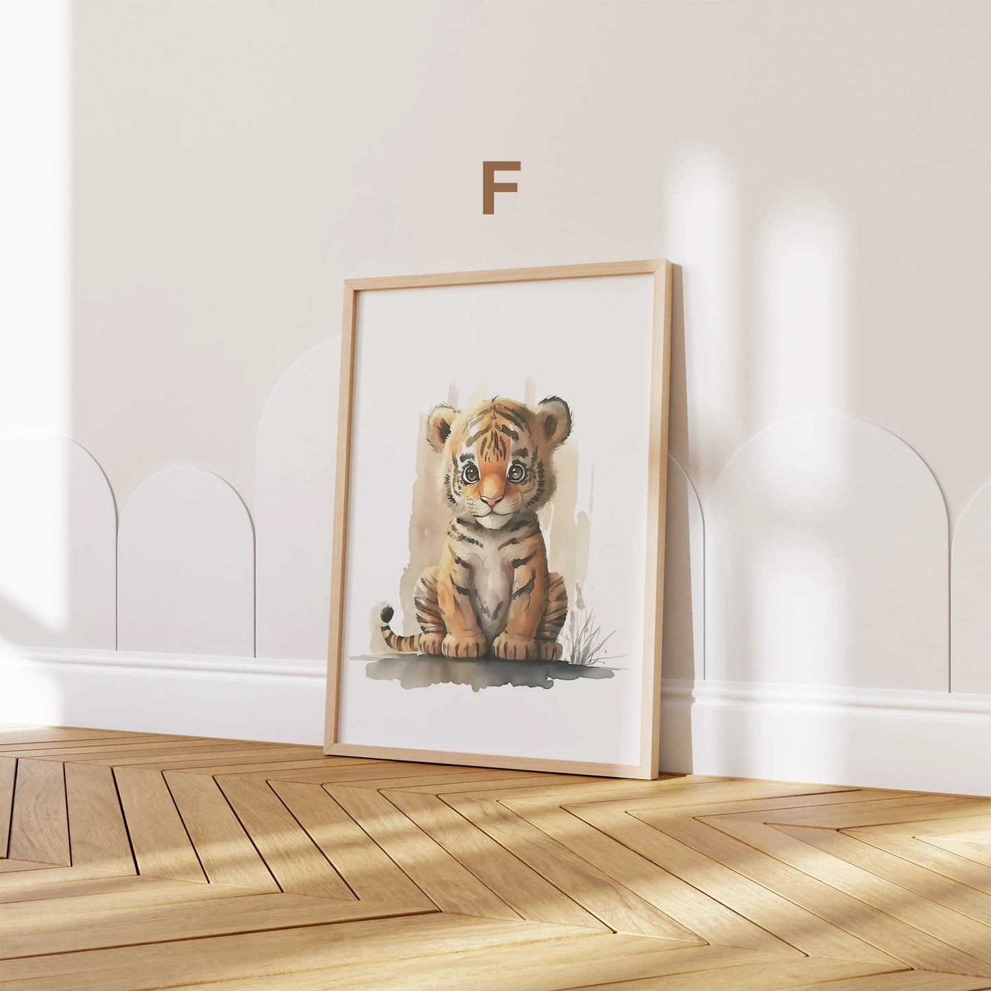 Poster Kinderzimmer Tiere Wald Dschungel Aquarell I Kinderzimmer Bilder I Wand Deko I Kunst Druck I Deko Print I ohne Rahmen