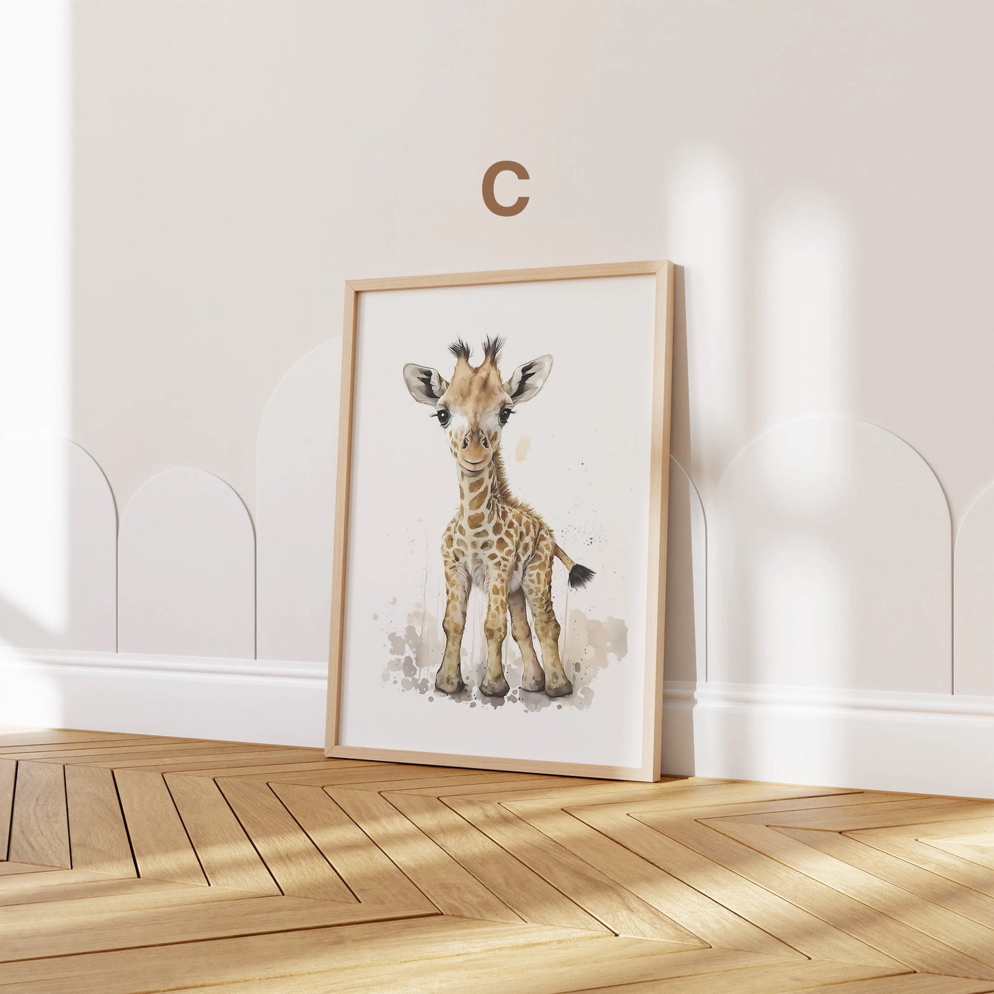 Poster Kinderzimmer Tiere Wald Dschungel Aquarell I Kinderzimmer Bilder I Wand Deko I Kunst Druck I Deko Print I ohne Rahmen