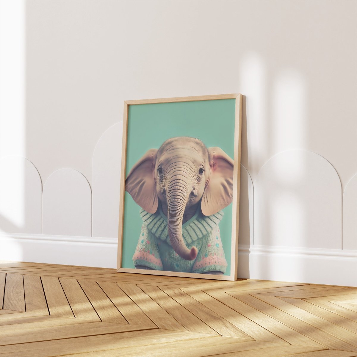 Kinderzimmer Poster Tiere Fuchs Elefant Bär Nashorn Erdmännchen · Kinderzimmer Bilder · Wand Deko · Kunst Druck · Deko Print · ohne Rahmen - justgoodmood