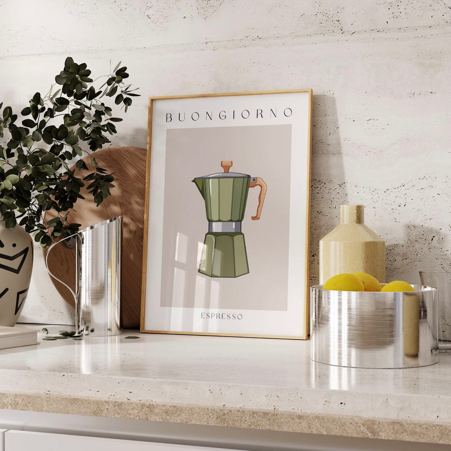 Küche Wand Kunst Poster · Geschenkidee · Moka Espresso · Kaffee Wandkunst · Barista · Morning Coffee · Wand Deko · Deko Print ohne Rahmen - justgoodmood