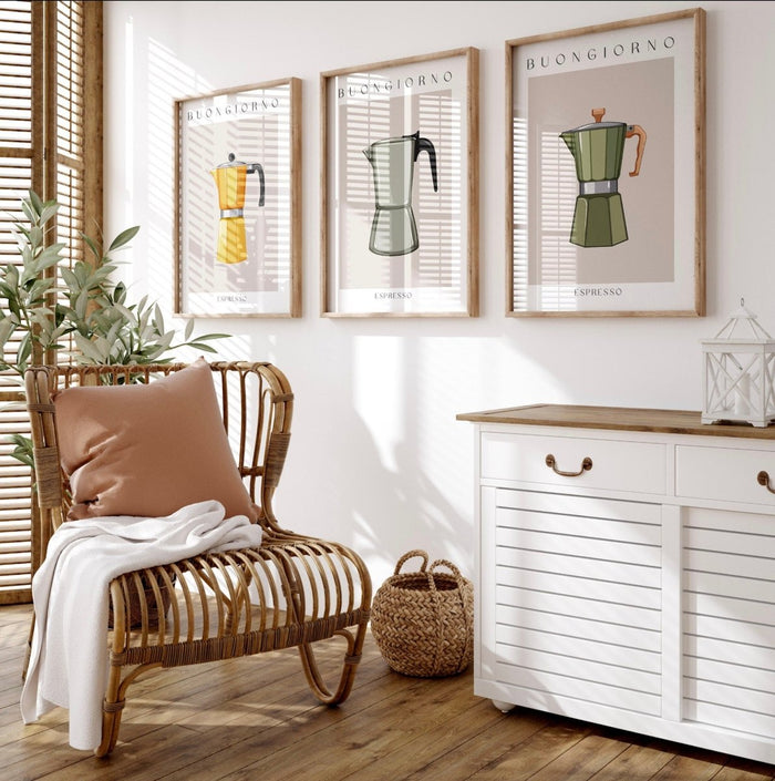 Küche Wand Kunst Poster – Premium Baumwoll-Canvas