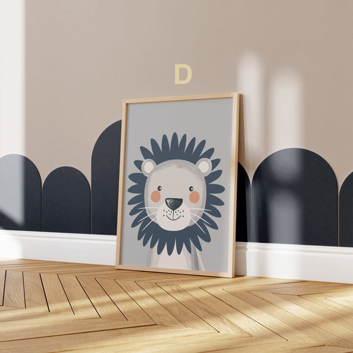 JUSTGOODMOOD Löwen Poster – Premium Poster aus Baumwolle