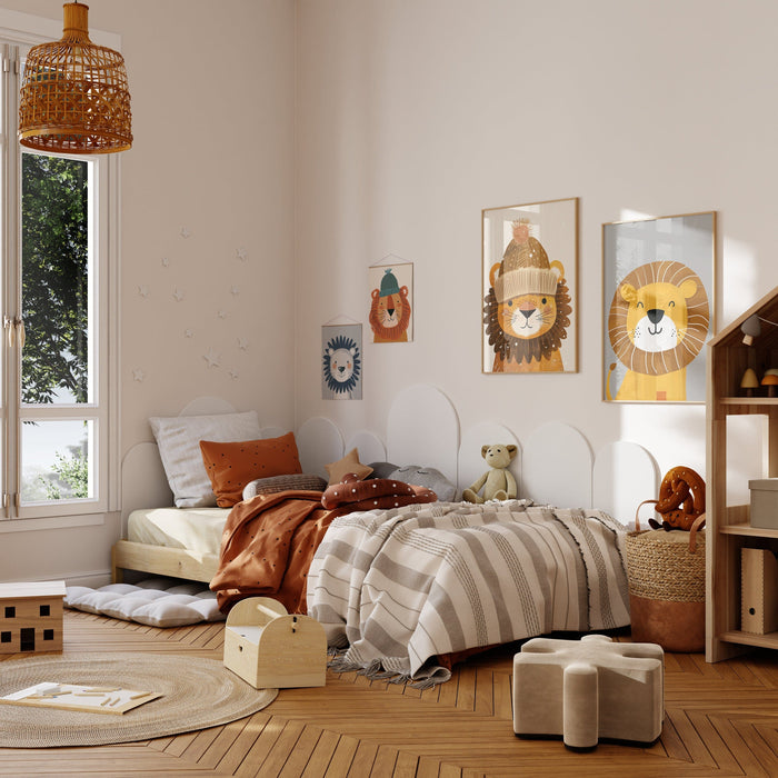JUSTGOODMOOD Löwen Poster – Premium Poster aus Baumwolle