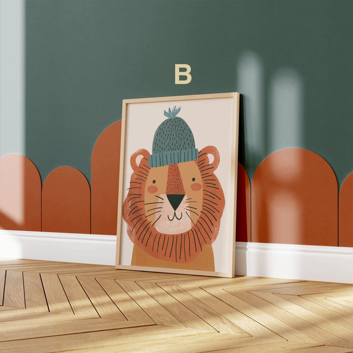 JUSTGOODMOOD Löwen Poster – Premium Poster aus Baumwolle