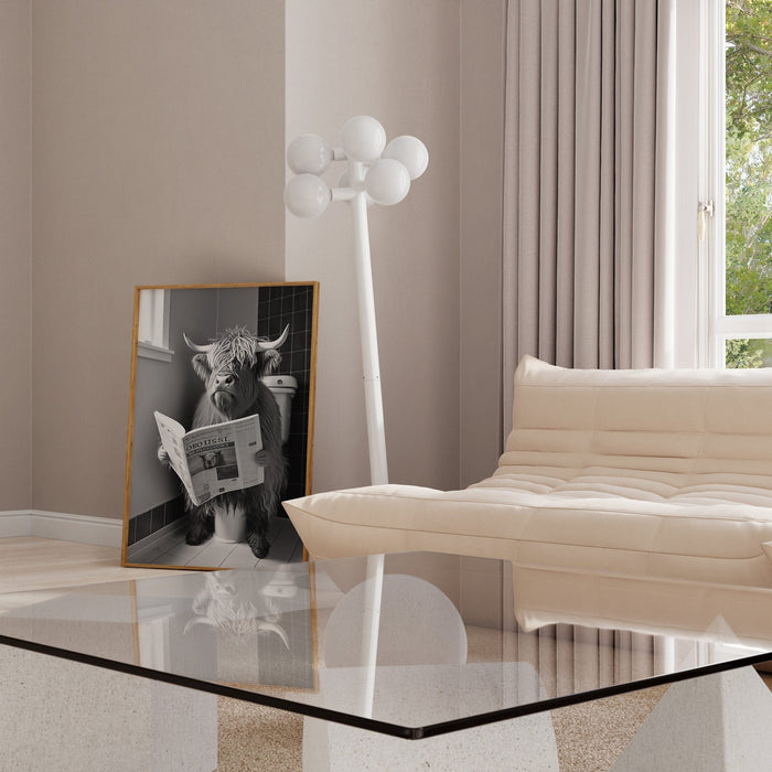 Kuh WC Poster aus Premium Baumwolle – JUSTGOODMOOD