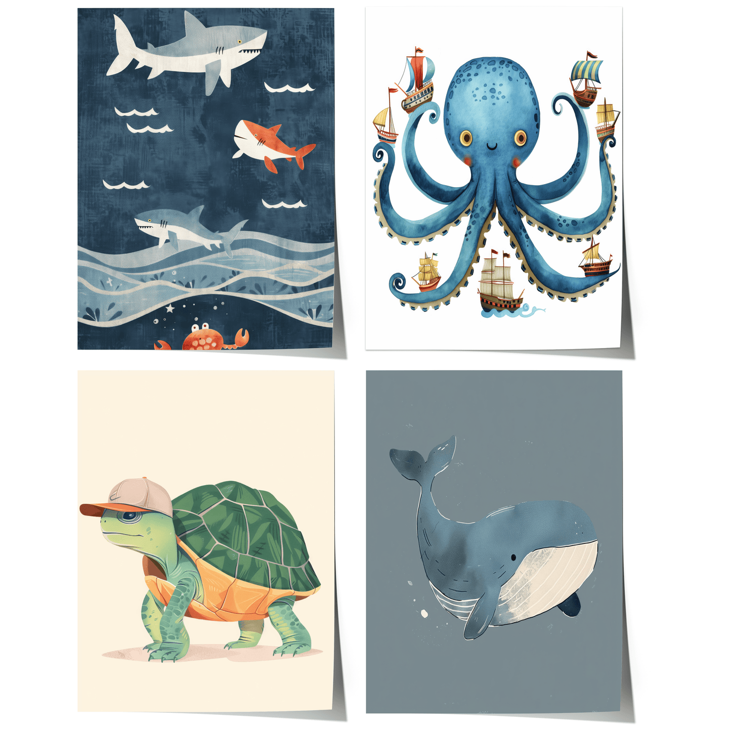 Magische Unterwasserwelt Poster Kinderzimmer · Geschenkidee für Kinder ·Märchenhafte Ozeane · Ozean - Abenteuer ·Deko Print ohne Rahmen - justgoodmood