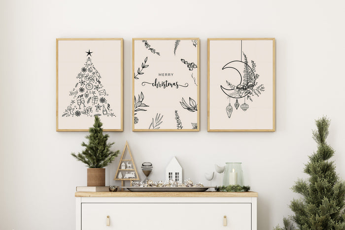 Weihnachtsposter auf Premium Baumwolle – JUSTGOODMOOD
