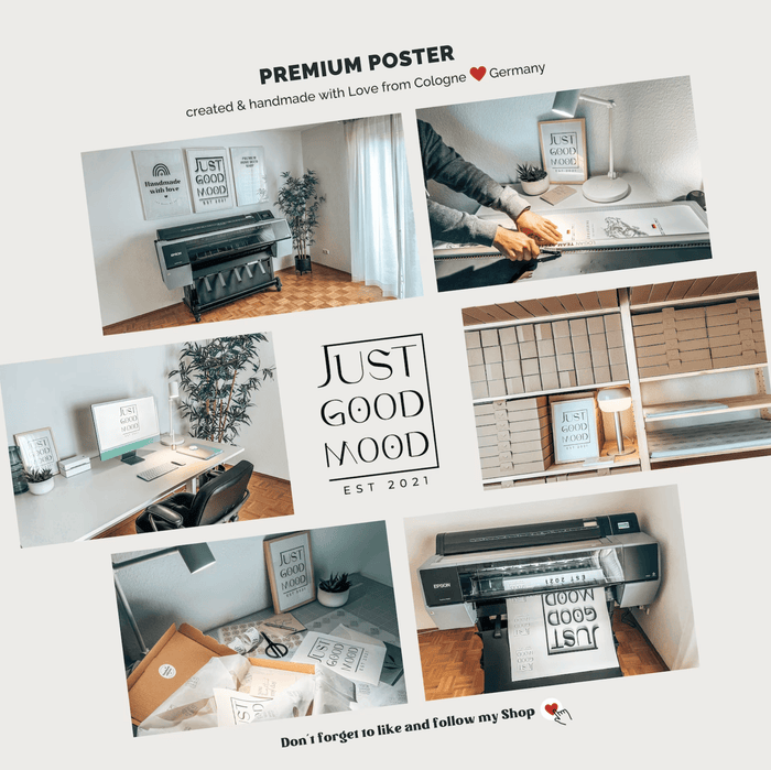 Weihnachtsposter auf Premium Baumwolle – JUSTGOODMOOD