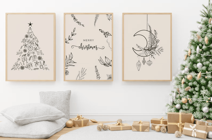Weihnachtsposter auf Premium Baumwolle – JUSTGOODMOOD