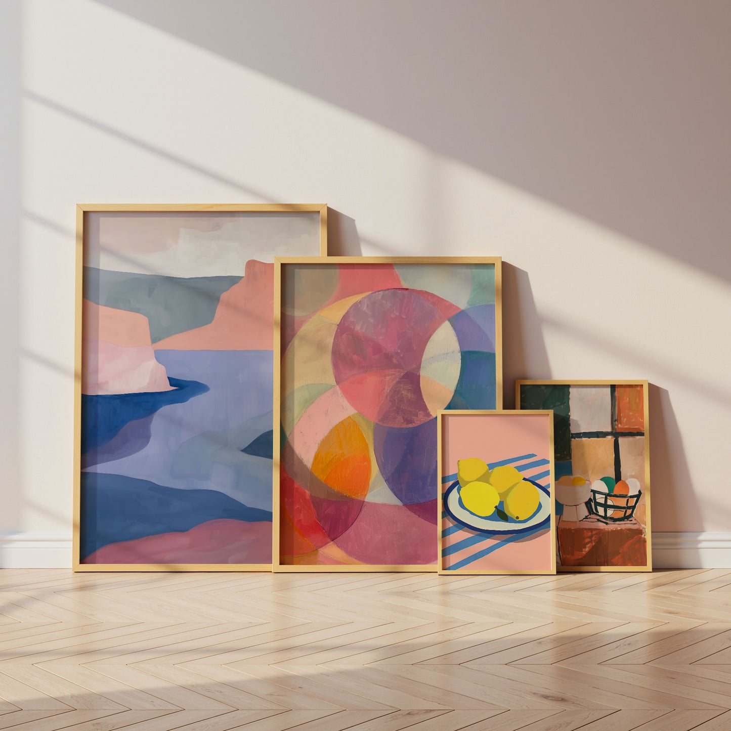 Moderne Kunst Poster · Geschenkidee · Abstrakte Formen, Stillleben und Landschaft · Dekoprint ohne Rahmen