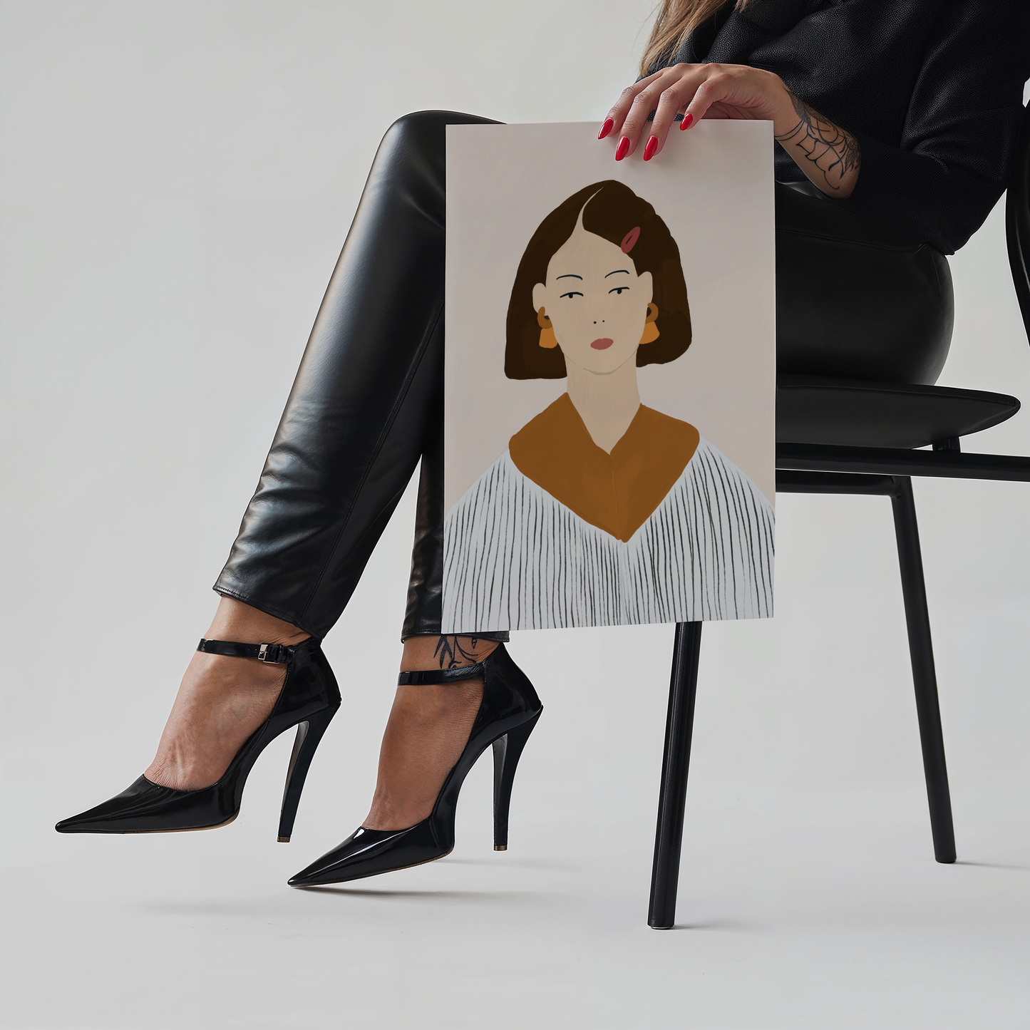 Abstrakte Frauen Poster · Geschenkidee · Abstrakt Frauengesichter Weibliche Silhouetten Line · Dekoprint ohne Rahmen