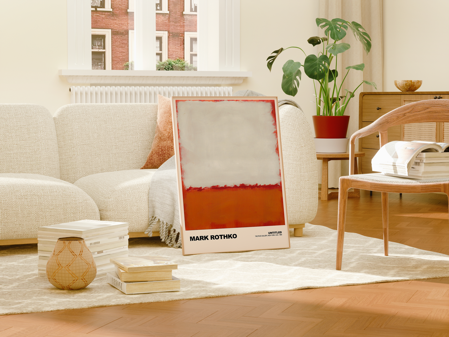 Poster Mark Rothko · Untitled (White, Red and Orange) · Abstrakter Expressionismus, Farbfeld · Print ohne Rahmen