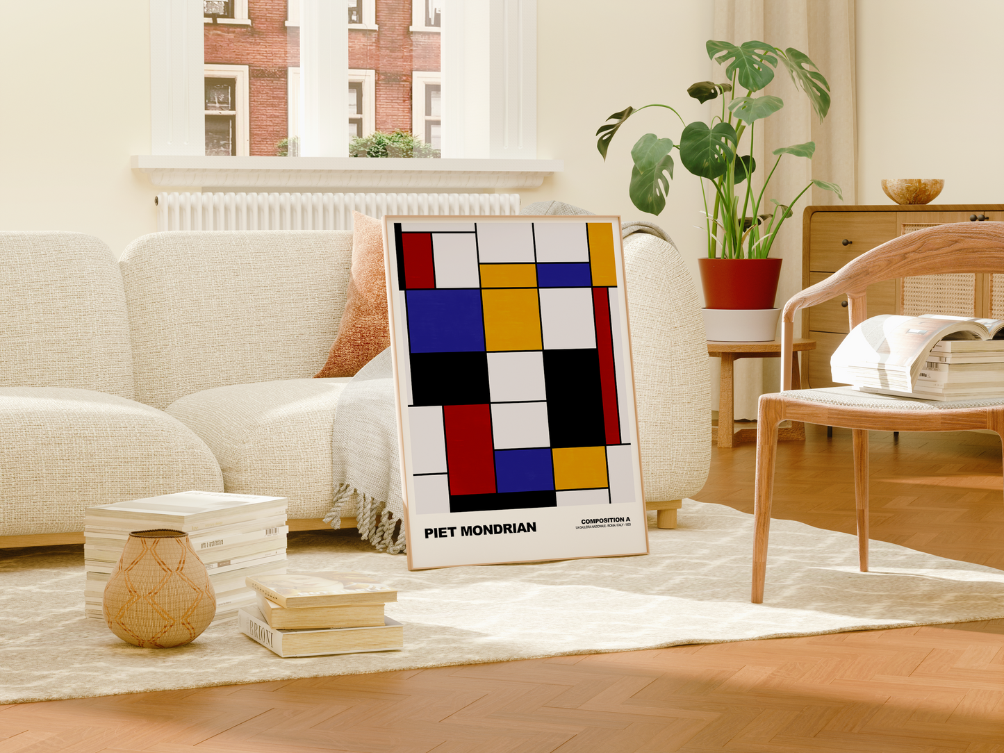 Poster Piet Mondrian · Composition A · Abstrakte Kunst im De Stijl Stil · Print ohne Rahmen