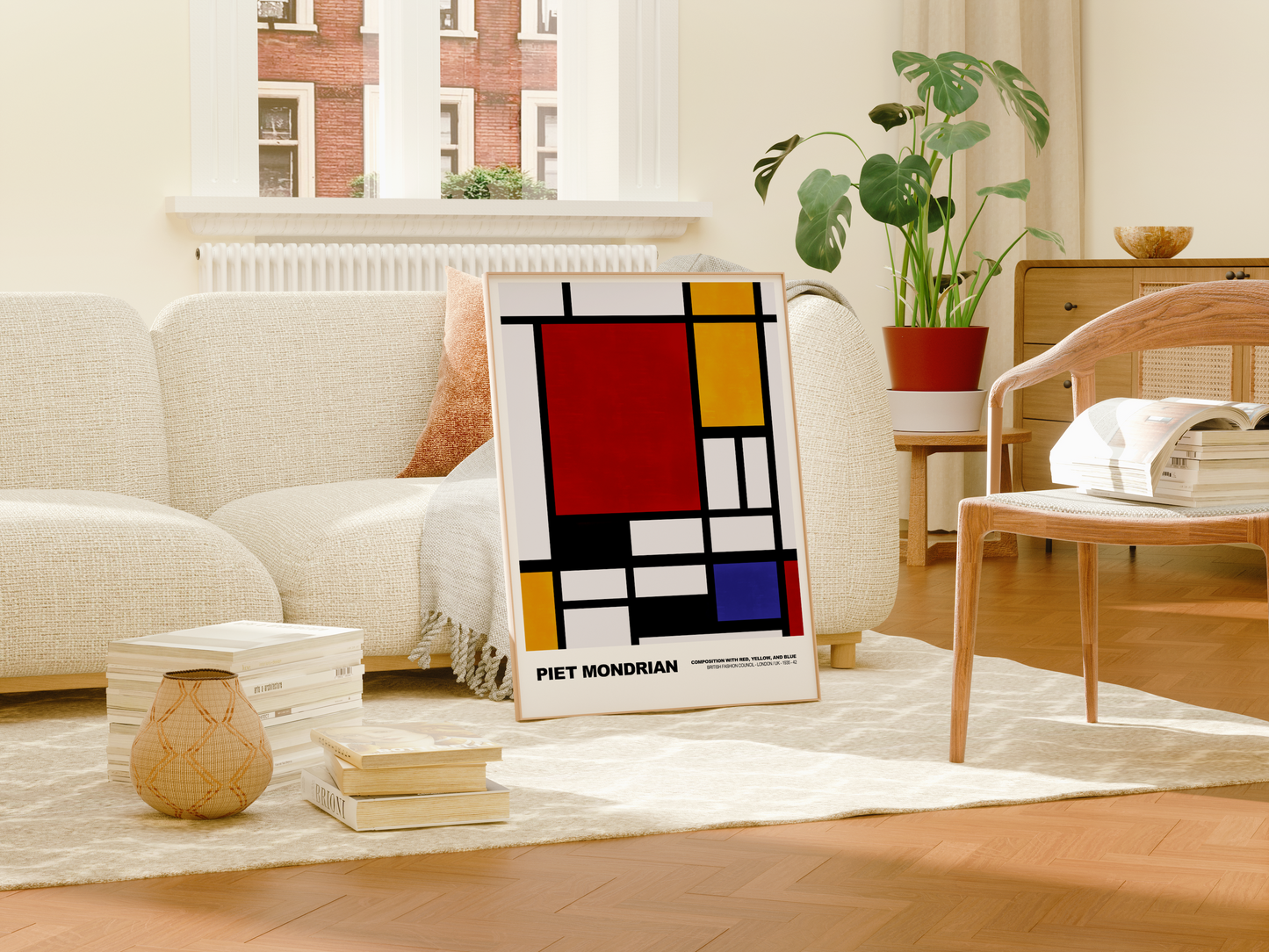 Poster Piet Mondrian · Composition with Red, Yellow and Blue · De Stijl, Neoplastizismus · Print ohne Rahmen