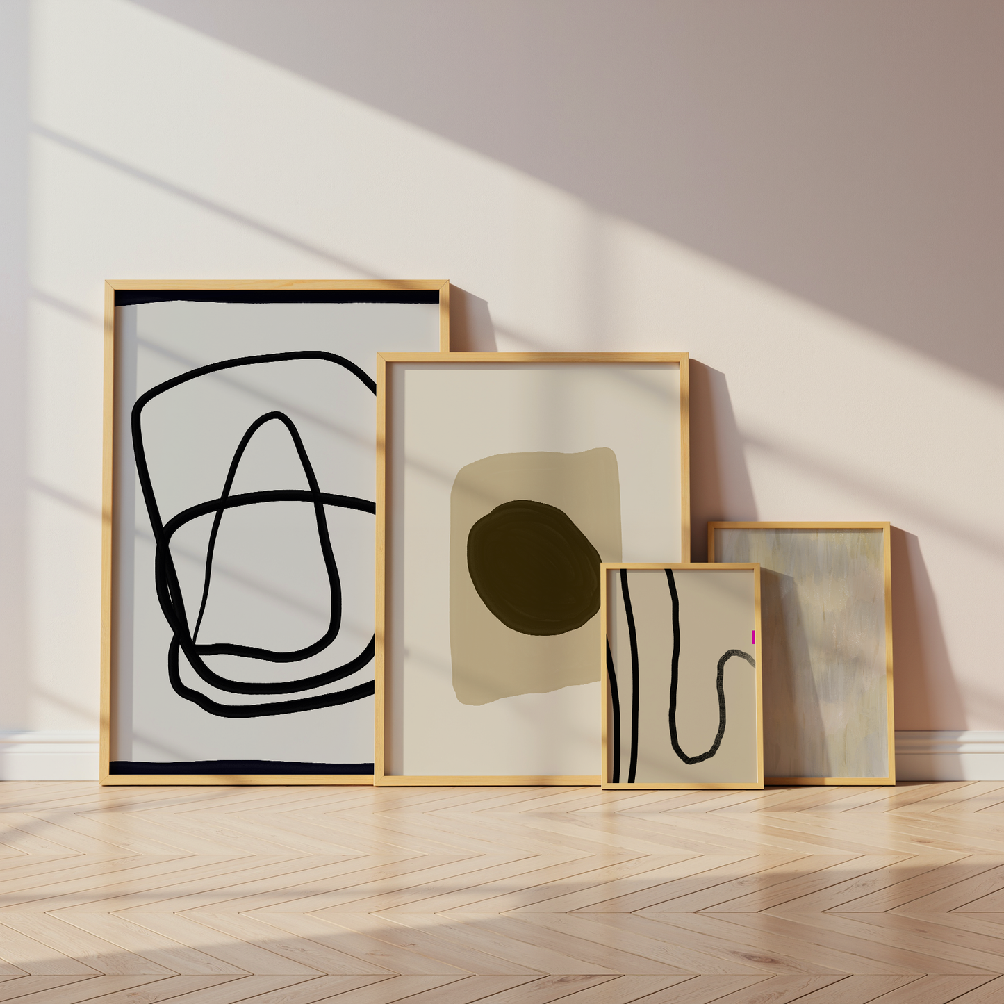 Moderne Kunst Poster · Geschenkidee · Abstrakte Formen Line Art Frauenporträt und Minimalistische Wandkunst · Dekoprint ohne Rahmen