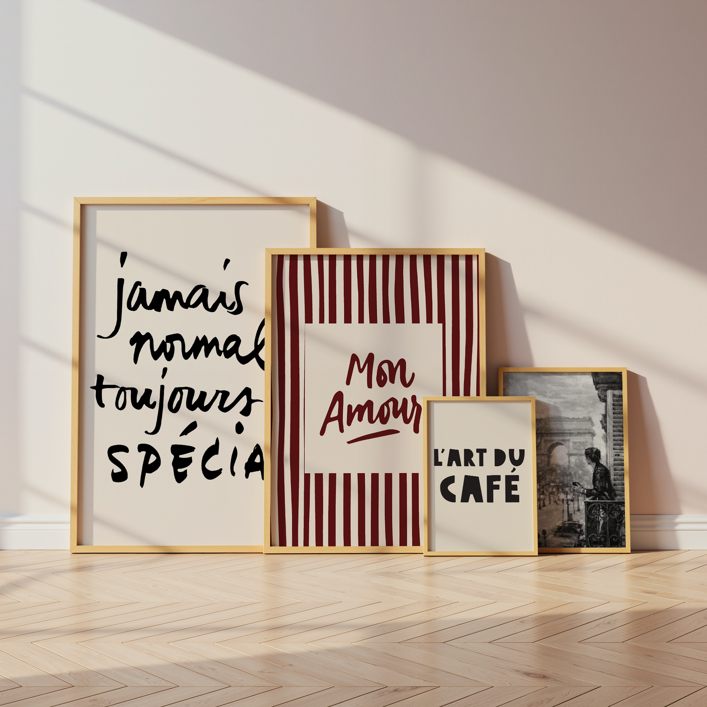 Paris Cafe Poster · Geschenkidee · Paris Typografie & Vintage Illustration · Dekoprint ohne Rahmen