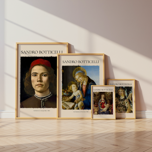 Sandro Botticelli Poster · Geschenkidee · Primavera Madonna mit Kind Heilige Madonna Renaissance Porträt · Dekoprint ohne Rahmen