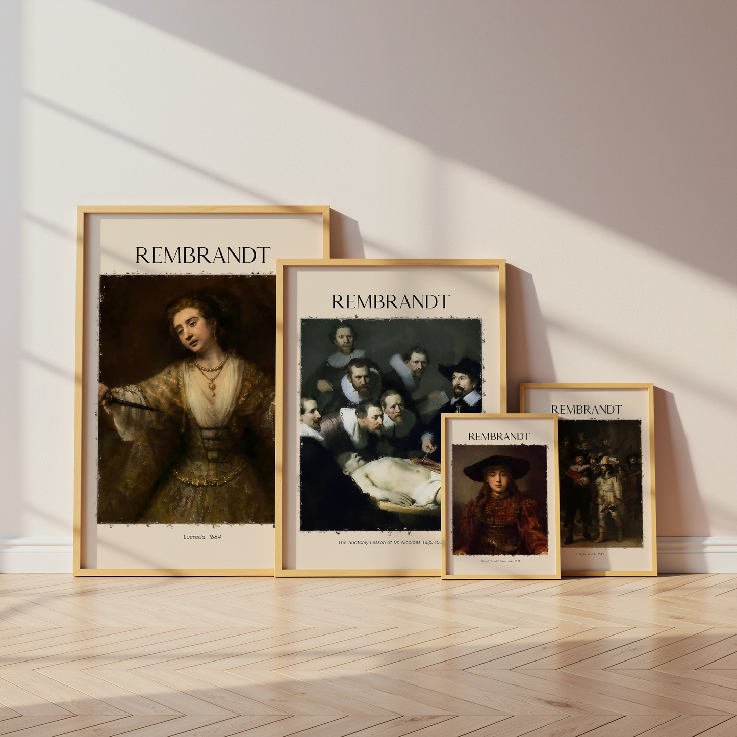 Rembrandt Poster · Geschenkidee · Barocke Porträts Die Nachtwache Niederländische Meisterwerke · Dekoprint ohne Rahmen