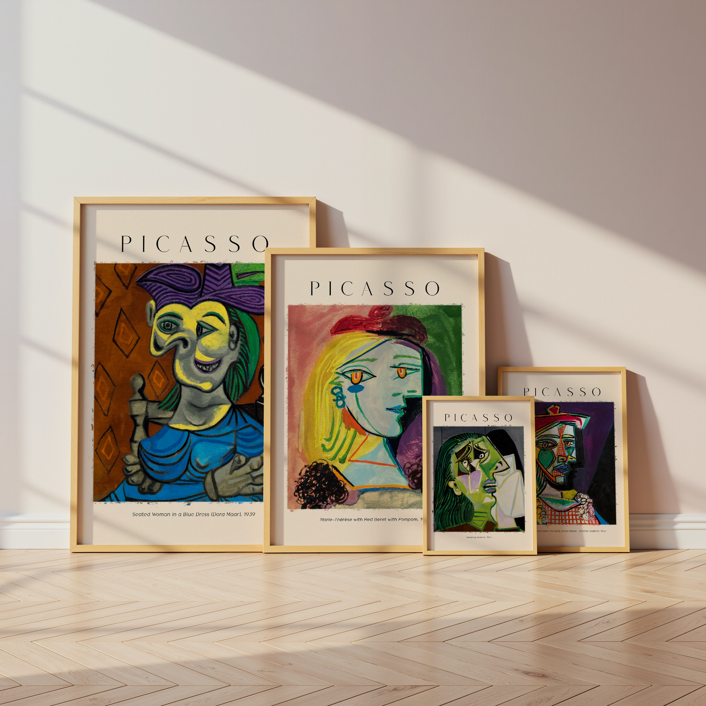 Picasso Poster · Geschenkidee · Kubistische Frauenporträt Mutter mit Kind Weeping Woman · Dekoprint ohne Rahmen
