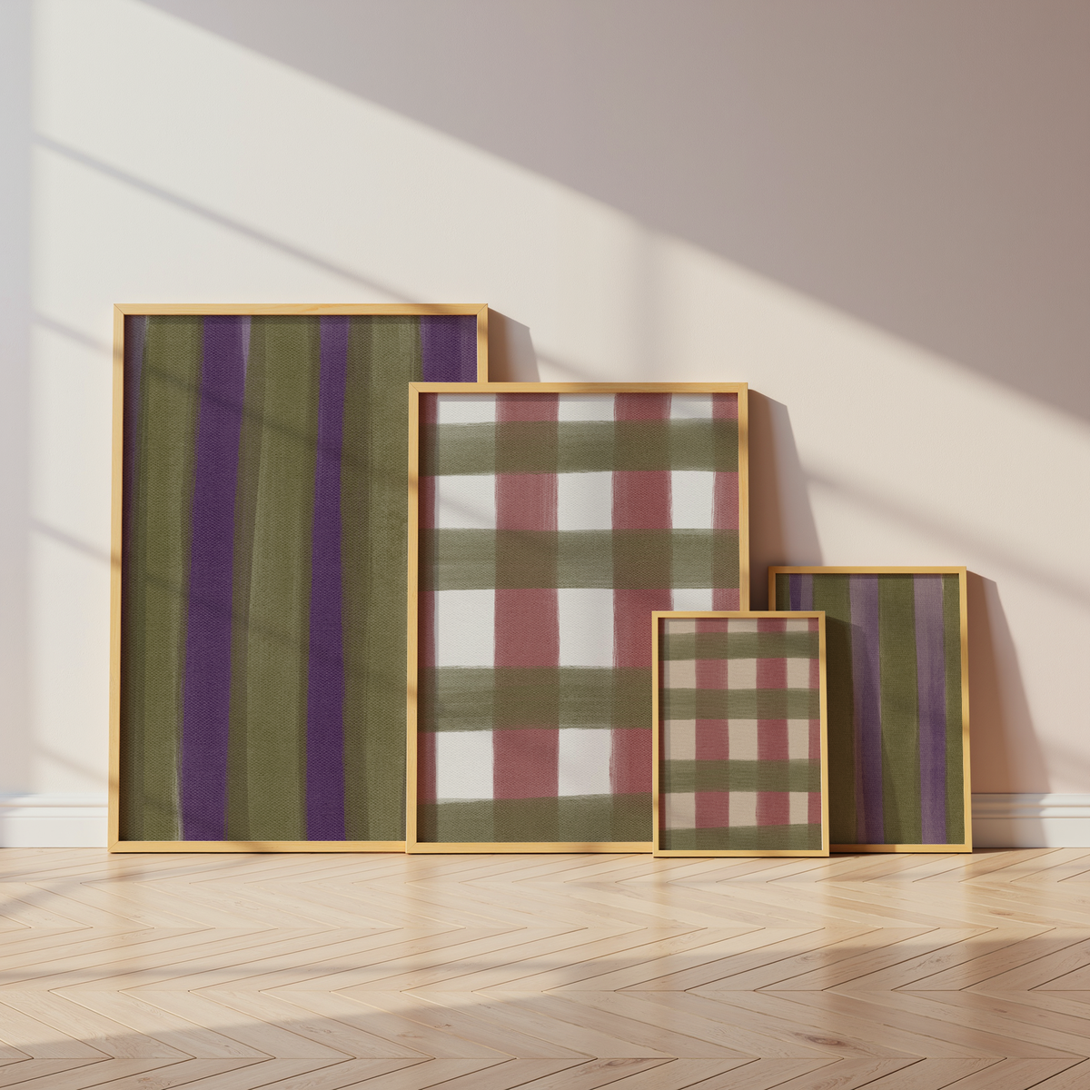 Kariertes Poster · Karo Muster Wandbild · Vintage Wanddeko · Geschenkidee · Dekoprint ohne Rahmen