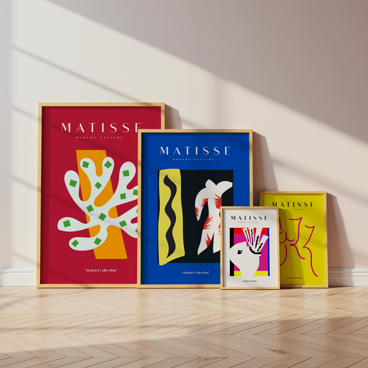 Matisse Poster · Geschenkidee · Abstrakte Scherenschnitte Grafische Formen Bunte Kompositionen · Dekoprint ohne Rahmen