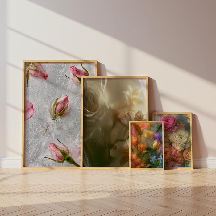 Moderne Rosen Poster | Zarte Blüten & Fotokunst | JUSTGOODMOOD