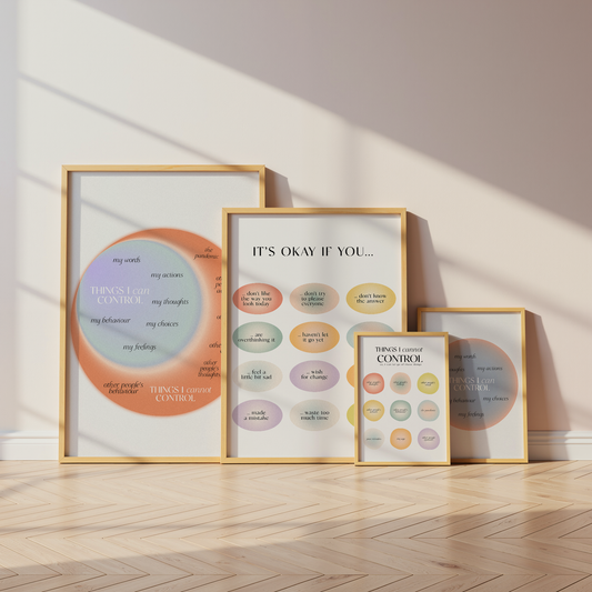 Mental Health Poster · Geschenkidee · Selbstfürsorge Achtsamkeit Emotionen Psychologie · Dekoprint ohne Rahmen
