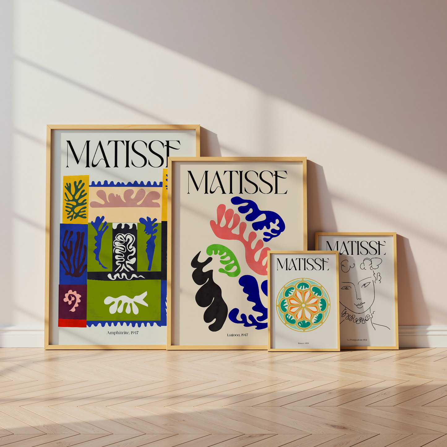 Henri Matisse Poster · Geschenkidee · Line Art Abstrakte Formen Scherenschnitt Farbige Kompositionen · Dekoprint ohne Rahmen