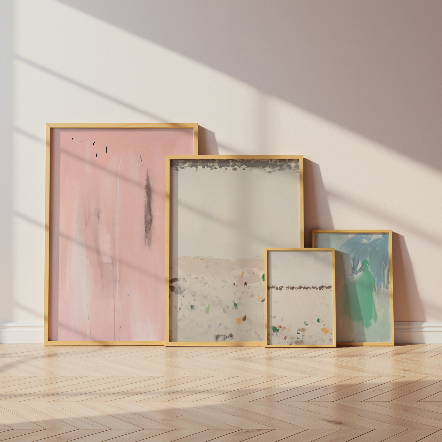 Minimalistische Poster · Geschenkidee · Dezente Farben feine Strukturen Pastell Malerei · Dekoprint ohne Rahmen
