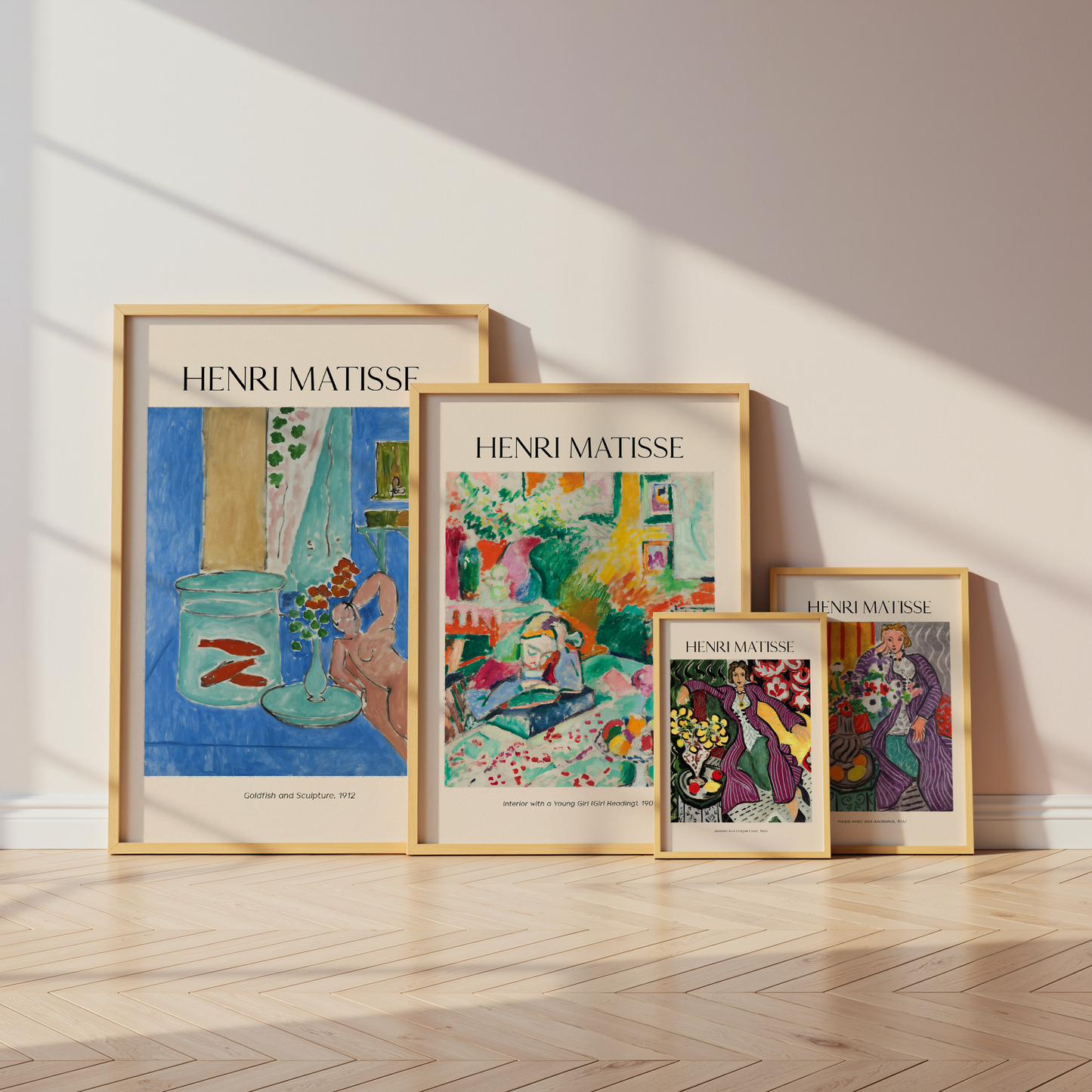 Henri Matisse Poster · Geschenkidee · Tanger Fenster Goldfisch Pflaumenblüten Pfingstrosen Fauvistisches Interieur · Dekoprint ohne Rahmen