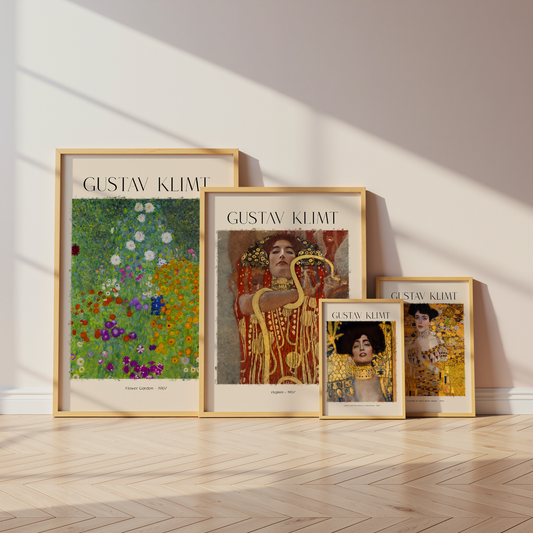 Gustav Klimt Kunst Poster · Geschenkidee · Jugendstil Porträts Blumen Garten Klassische Meisterwerke · Dekoprint ohne Rahmen