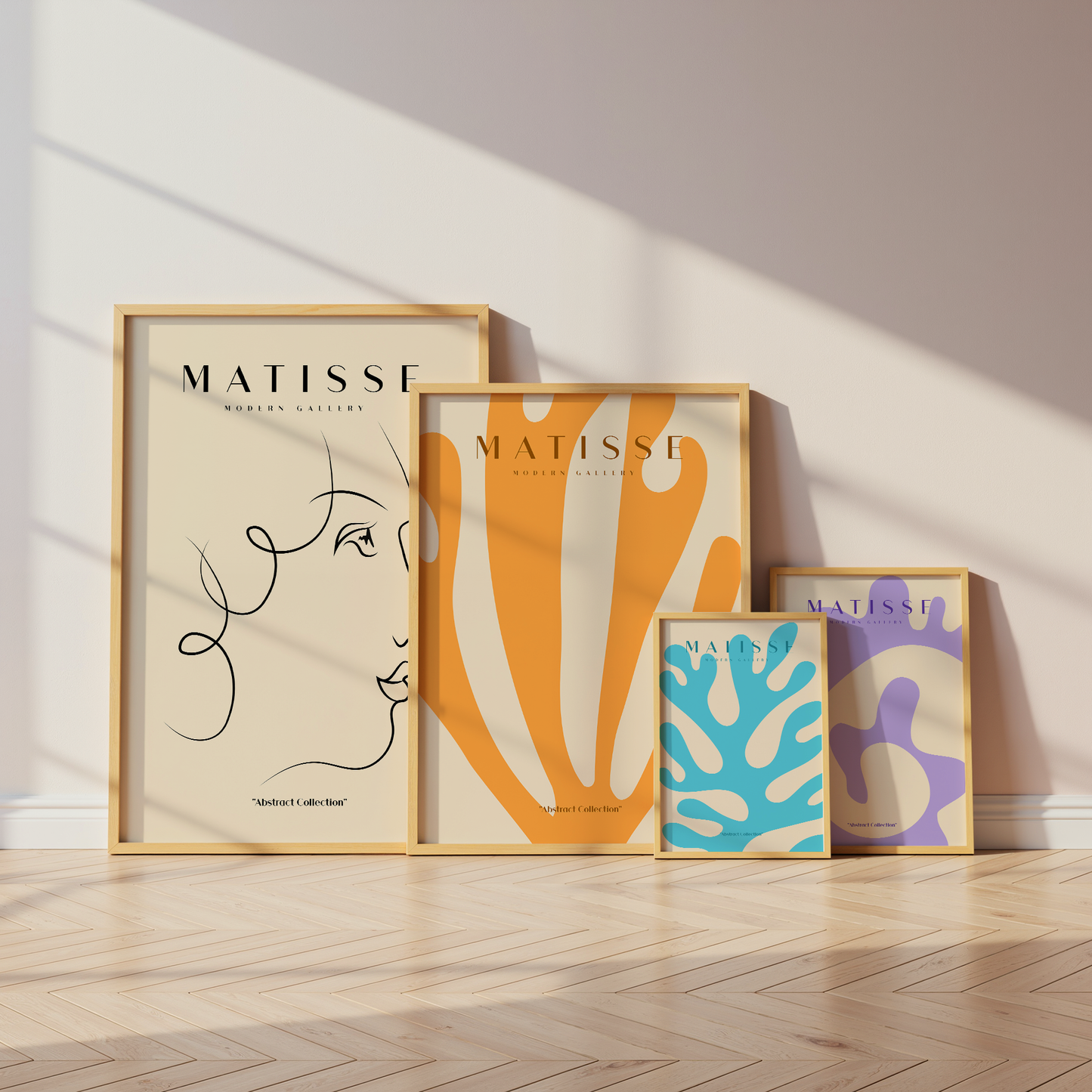 Matisse Poster · Geschenkidee · Abstrakte Formen Scherenschnitt Line Art Frauenporträts · Dekoprint ohne Rahmen