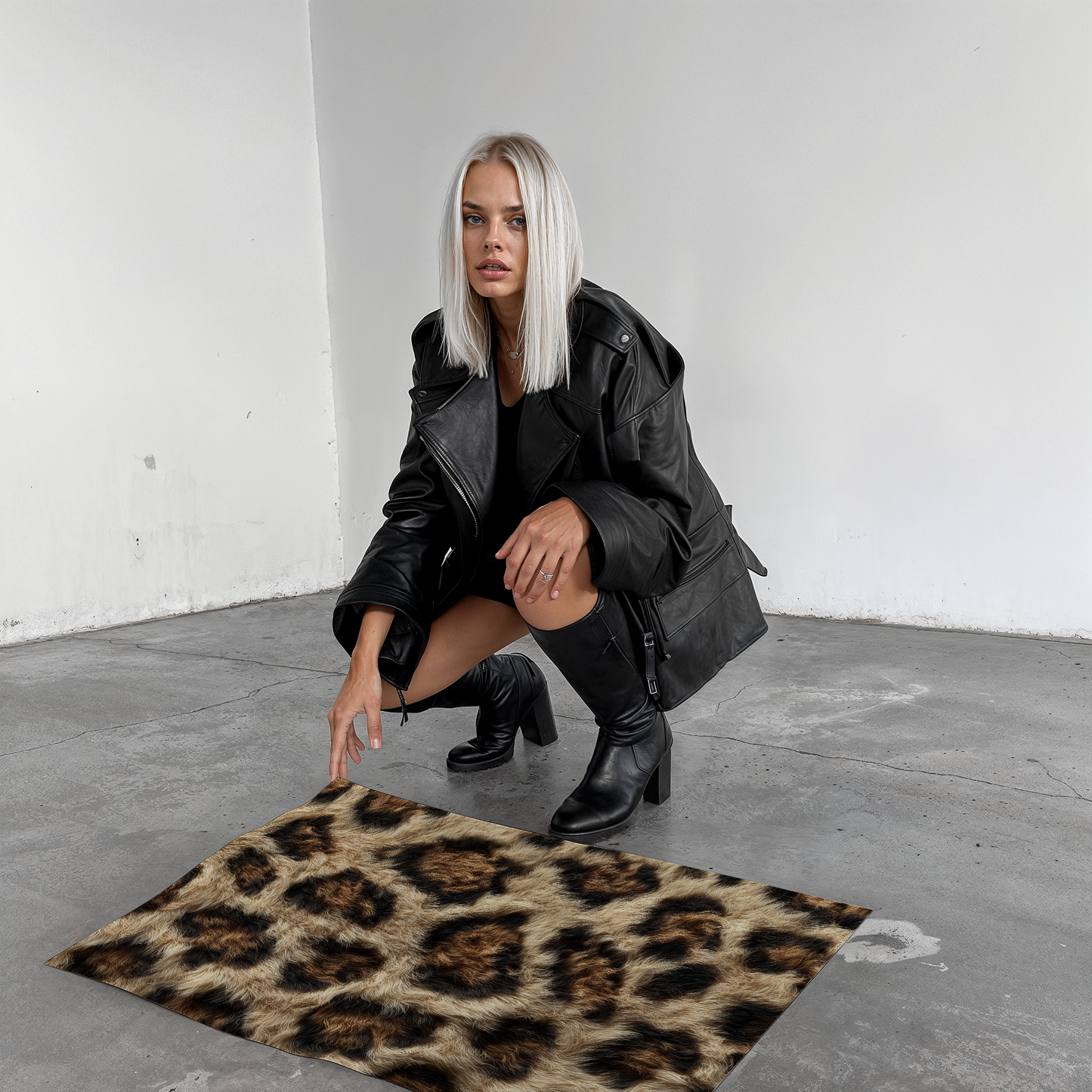Tiermuster Poster · Geschenkidee · Vielfältige Raubkatzen und Wildtier Fell Texturen Leopard Muster · Dekoprint ohne Rahmen