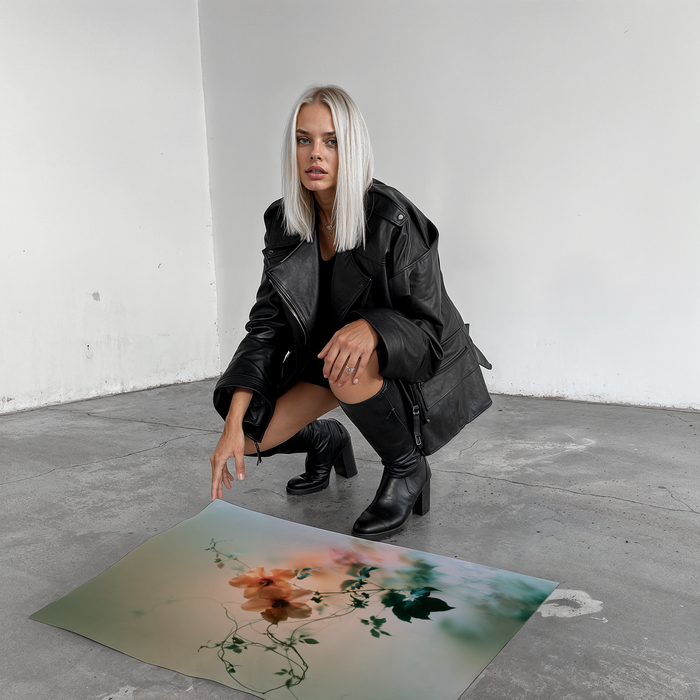 Geschenkidee · Tulpen und Blumen hinter Glas Poster Ästhetische Fotografie Prints · Dekoprint ohne Rahmen | JUSTGOODMOOD