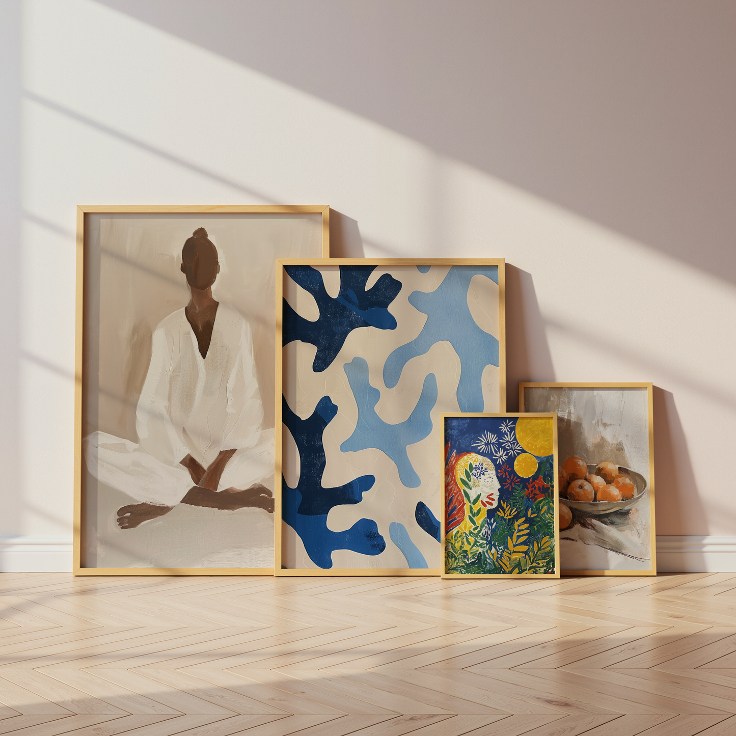 Moderne Kunst Poster · Geschenkidee · Abstrakte Formen, Stillleben Früchte, Boho Figuren & Natur Motive · Dekoprint ohne Rahmen