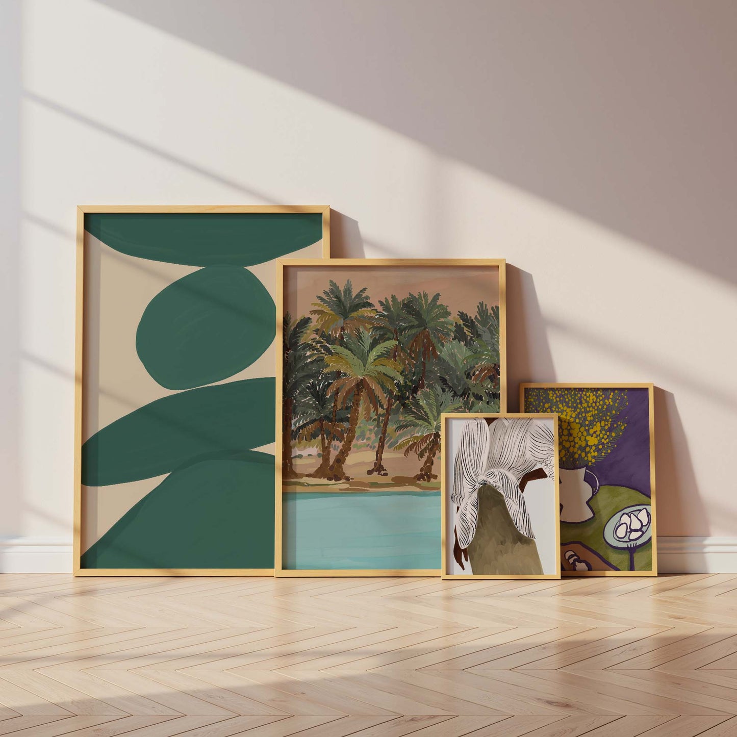 Abstrakte Kunst Poster · Geschenkidee · Moderne Formen, Blumenstillleben und Landschaftskunst · Dekoprint ohne Rahmen