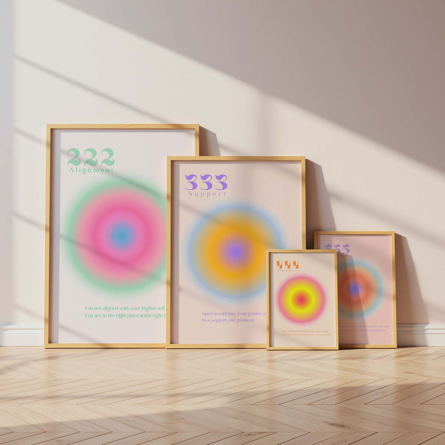 Angel Numbers Poster · Geschenkidee · 111 222 333 444 555 666 777 888 999 · Dekoprint ohne Rahmen