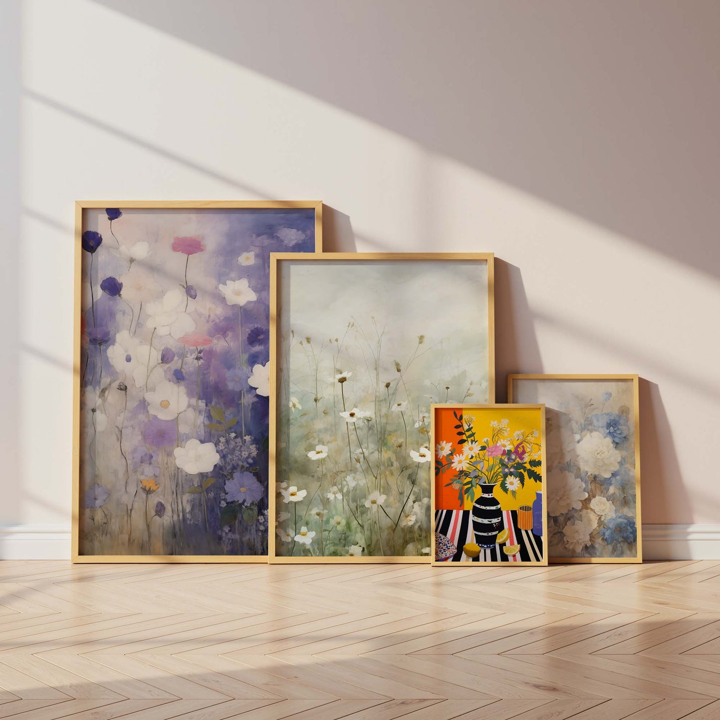 Blumen Poster · Geschenkidee · Bunte Florale Illustrationen und Romantische Blütenkunst · Dekoprint ohne Rahmen