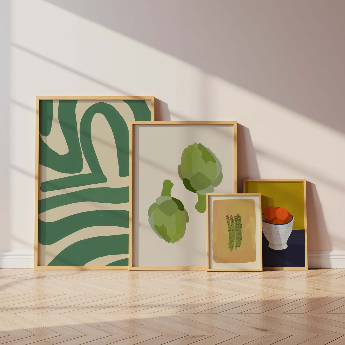 Obst Gemüse Kunst Poster · Geschenkidee · Artischocke, Zitrusfrüchte und Hummer Stillleben · Dekoprint ohne Rahmen