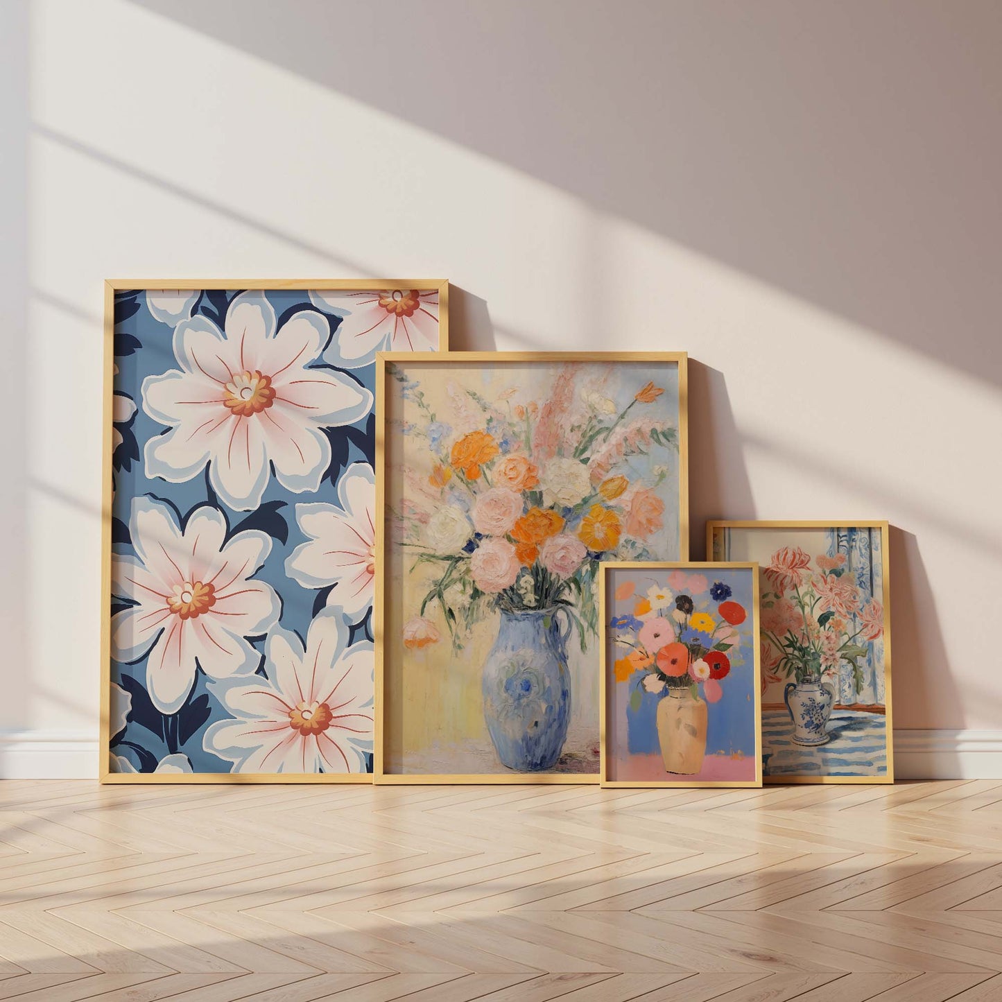 Blumen Poster · Geschenkidee · Bunte Wildblumen · Florale Aquarellmalerei · Vintage Stil · Dekoprint ohne Rahmen