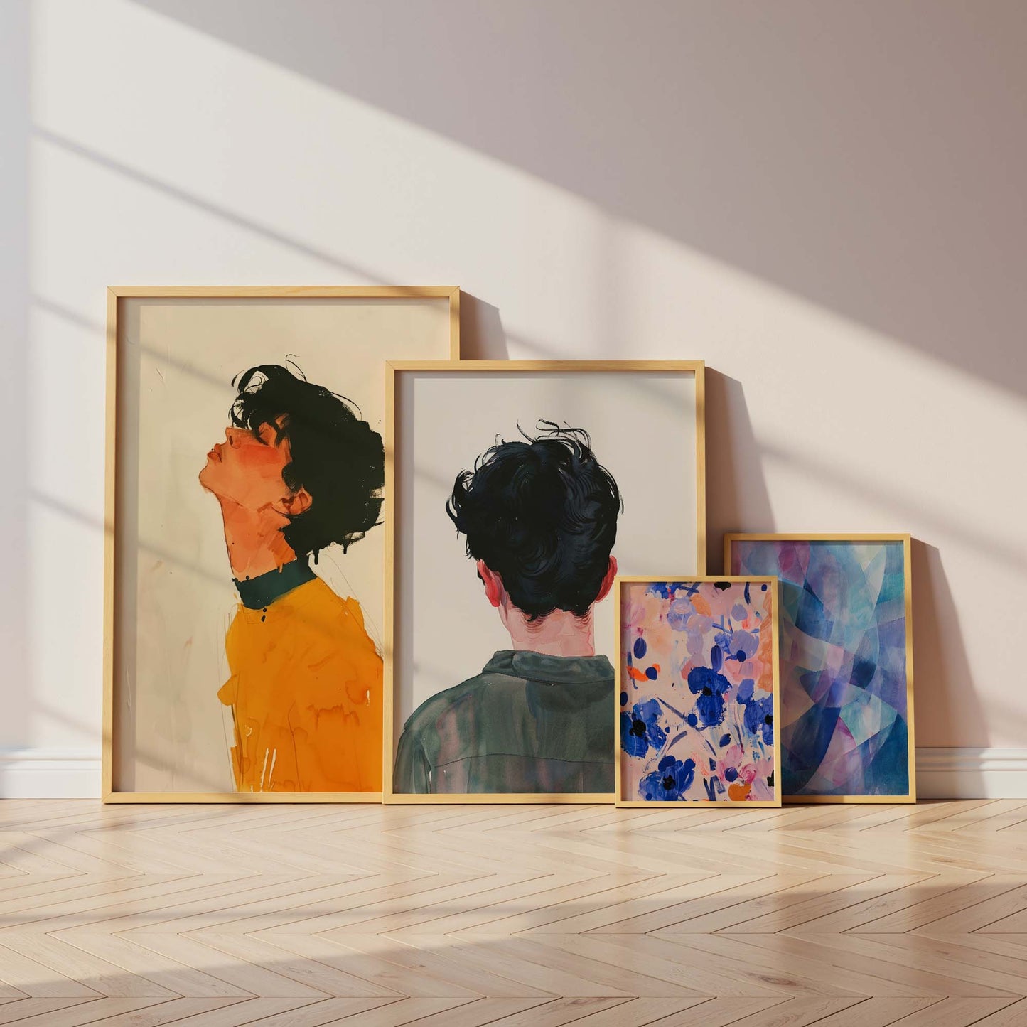 Moderne Kunst Poster · Geschenkidee · Abstrakte Kunst, Blumenporträt und Stillleben · Dekoprint ohne Rahmen