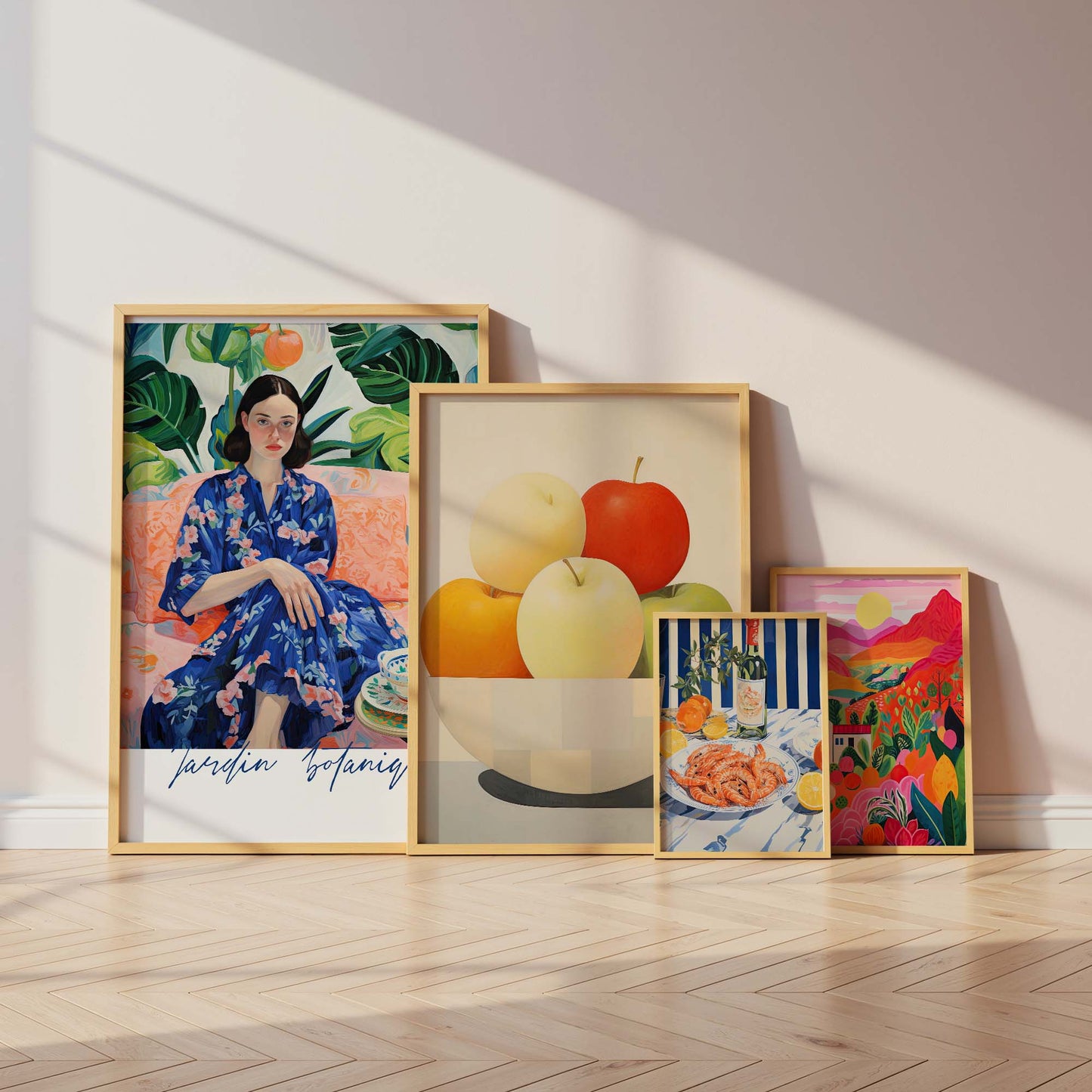 Mediterrane Kunst Poster · Geschenkidee · Moderne Stillleben Landschaften und Farbenfrohe Illustrationen · Dekoprint ohne Rahmen