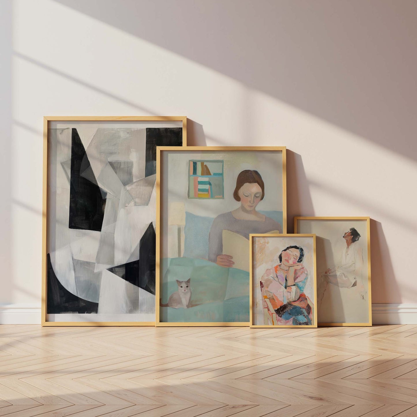 Moderne Kunst Poster · Geschenkidee · Frauenporträts, Abstrakte Kunst und Figurative Malerei · Dekoprint ohne Rahmen