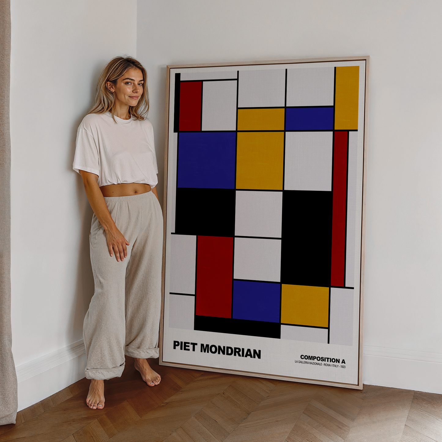 Poster Piet Mondrian · Composition A · Abstrakte Kunst im De Stijl Stil · Print ohne Rahmen