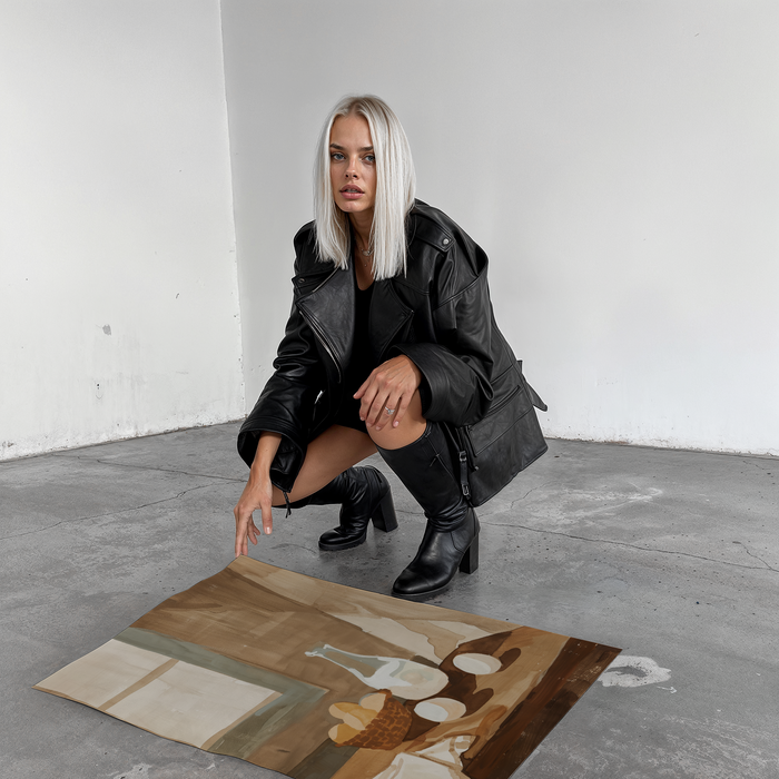 JUSTGOODMOOD Poster – Premium Baumwoll-Canvas Kunstwerke