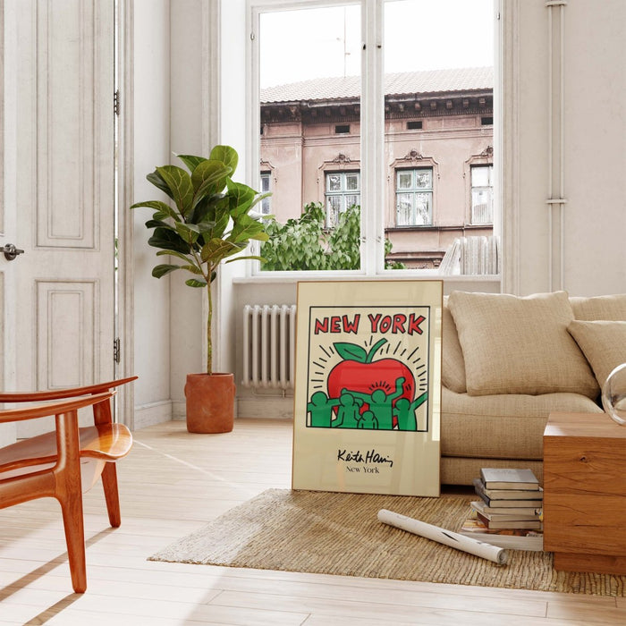 New York Apple Poster – Premium Baumwoll-Canvas