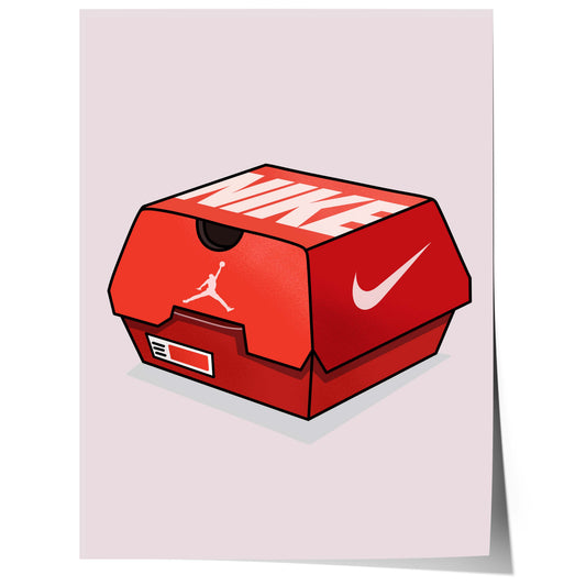 nike sneaker box illustration poster